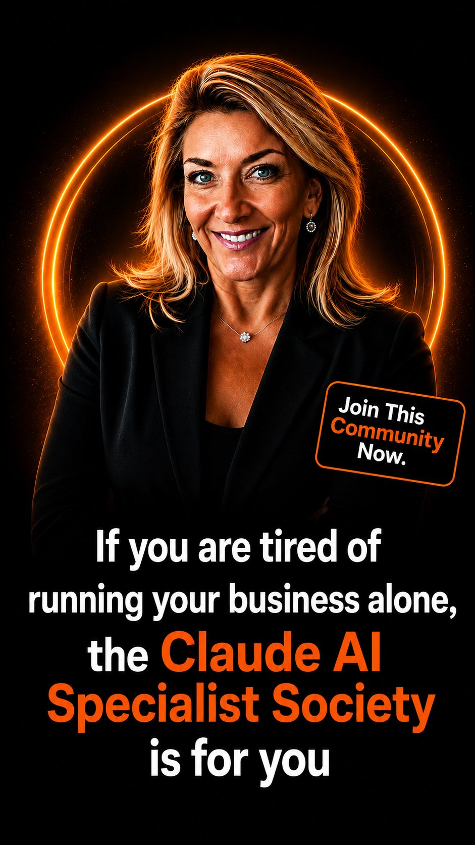 Sondra Verva - if you are tired of running your business alone, the Claude AI Specialist Society is for you